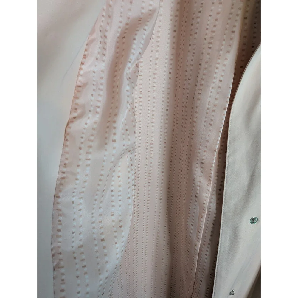 Gallery Woman Light Pink Hooded Raincoat Snap‎ Front Jacket Plus Size 1X